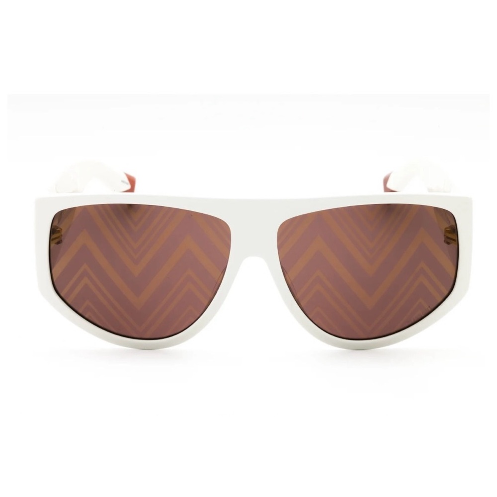 New Missioni white D-Frame sunnies with Brown Lenses